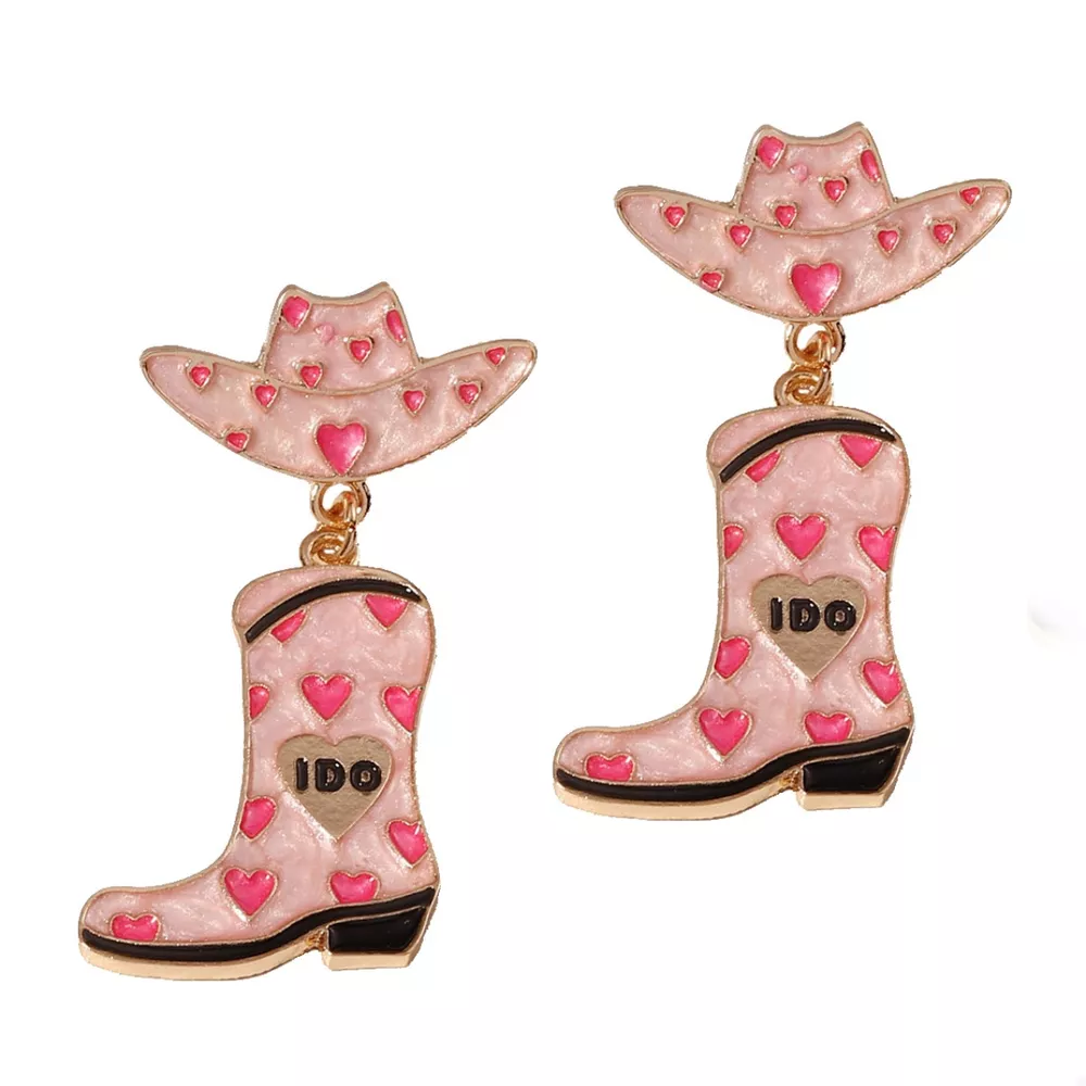 Cowgirl Hat and Boot Dangle Earrings, image 4