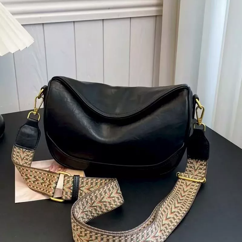 Vintage Style Wide Strap Crossbody Bag, image 4