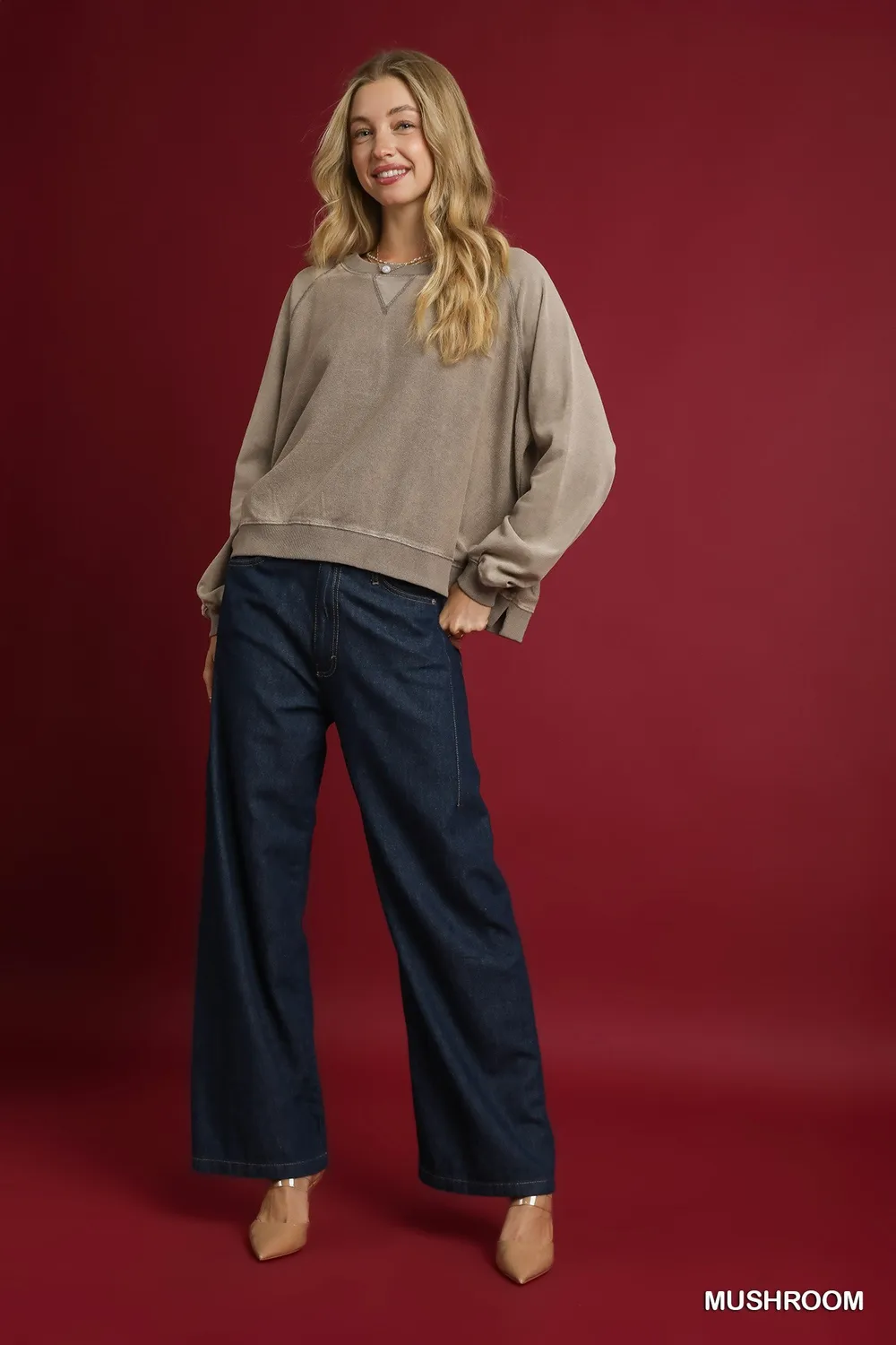 Mineral Wash French Terry Sweatshirt, image 4