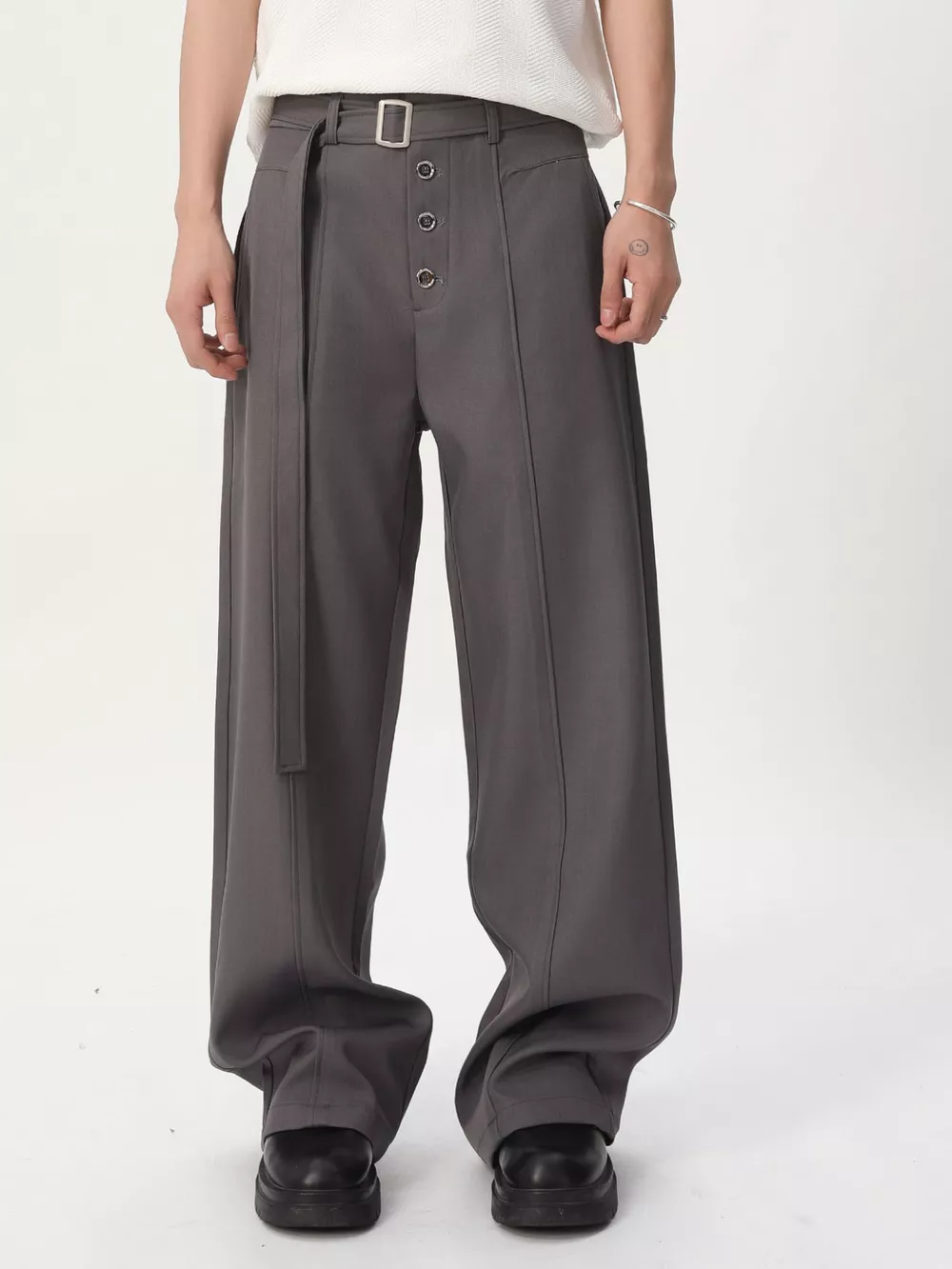 Men's High-Waisted Wide-Leg Pants, image 3