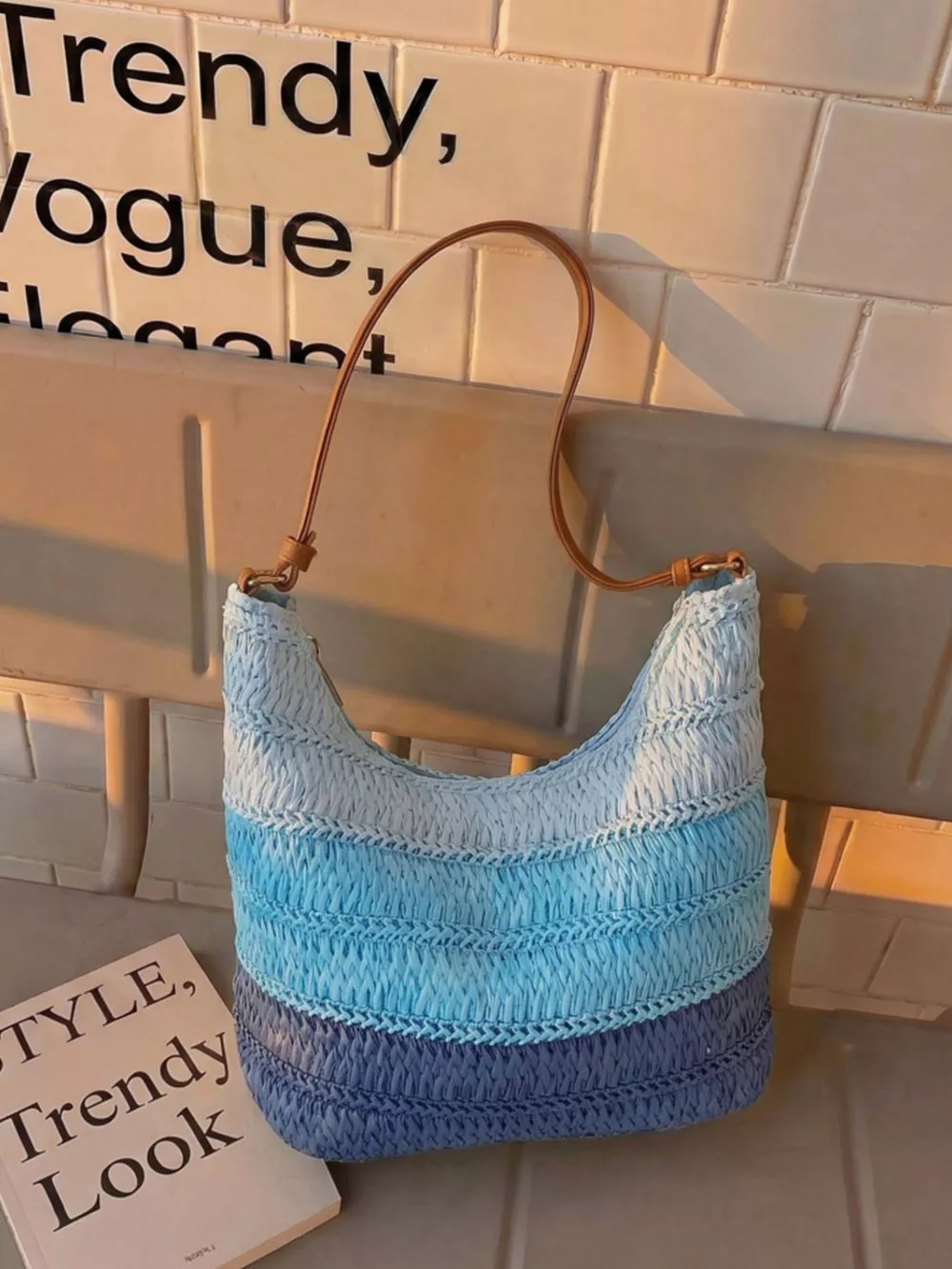 Straw Woven Shoulder Bag, image 4