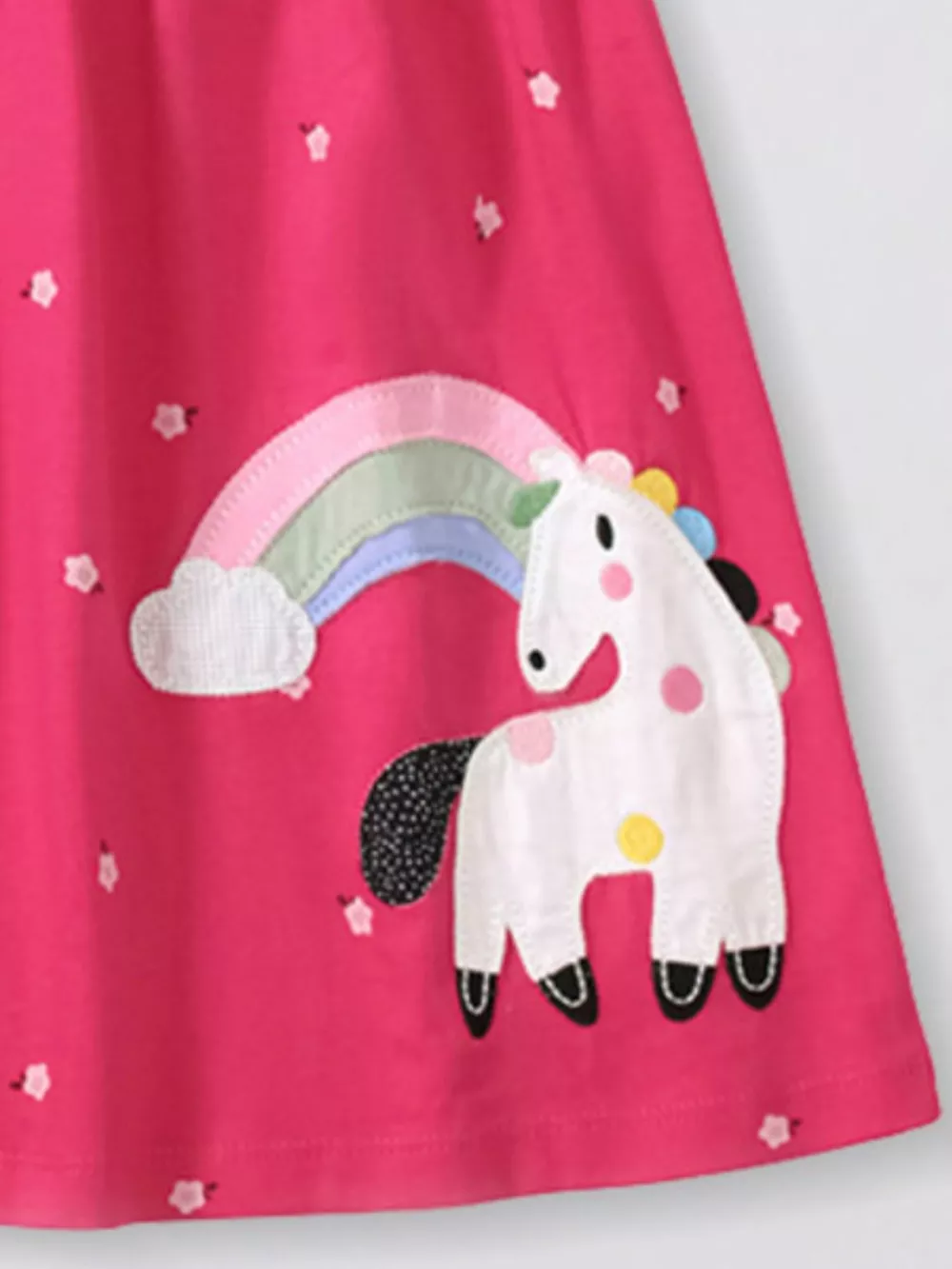 Children's Unicorn Rainbow Short Sleeve Dress, image 4