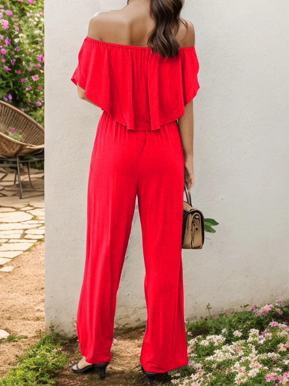 Off-Shoulder Wide Leg Jumpsuit, image 5