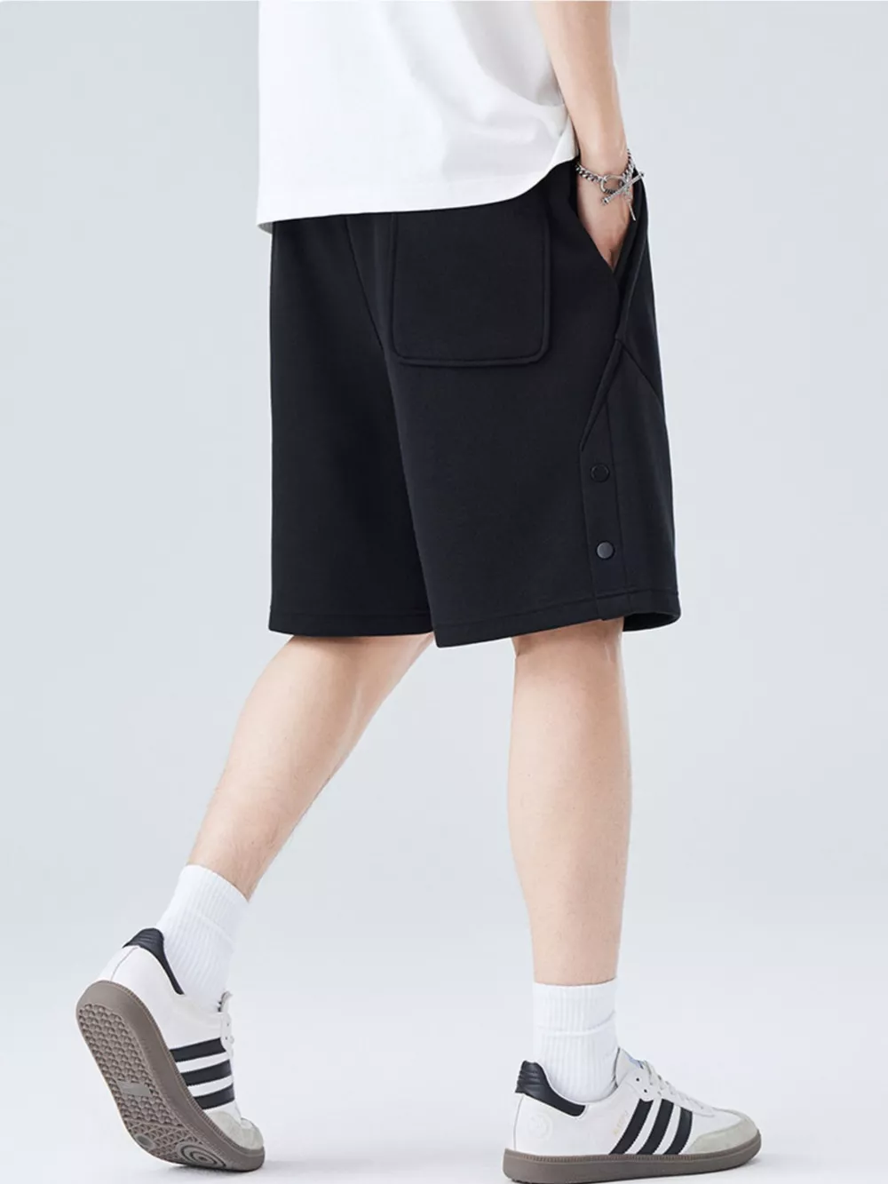 Men's Plus Size Drawstring Casual Shorts, image 4