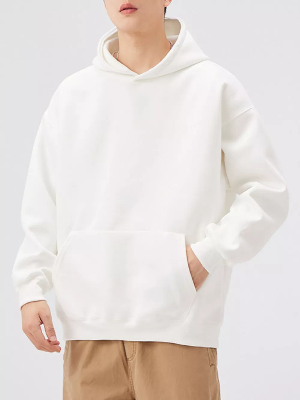 Men's Kangaroo Pocket Long Sleeve Hoodie, image 2