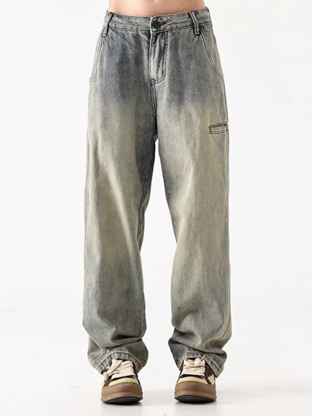 Men's Vintage Wash Loose Fit Jeans
