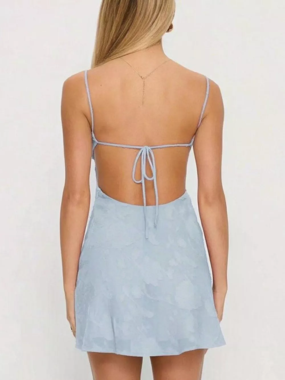 Backless Spaghetti Strap Mini Dress, image 10