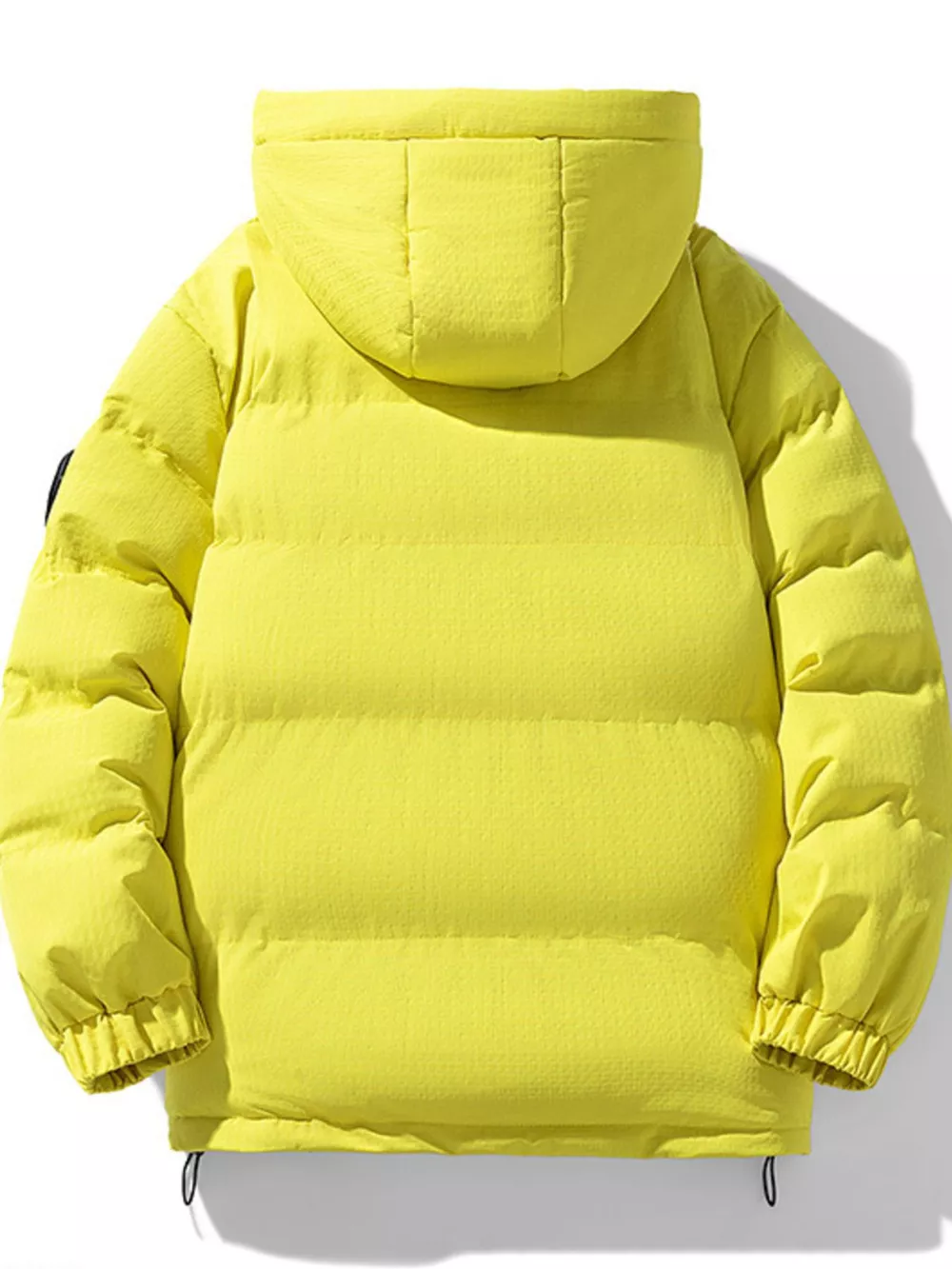 Men's Plus Size Contrast Hooded Puffer Jacket, image 3