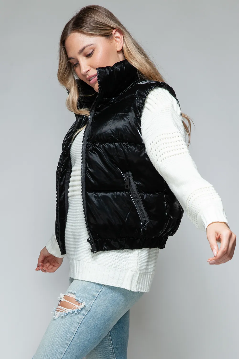 Fine Fur Lining Quilted Vest, image 2