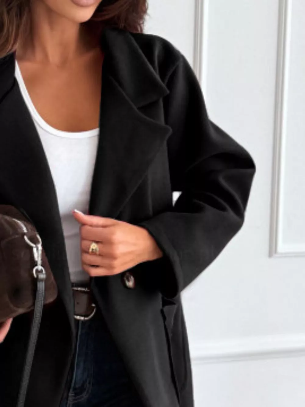 Long-Sleeve Single-Breasted Trench Coat, image 11