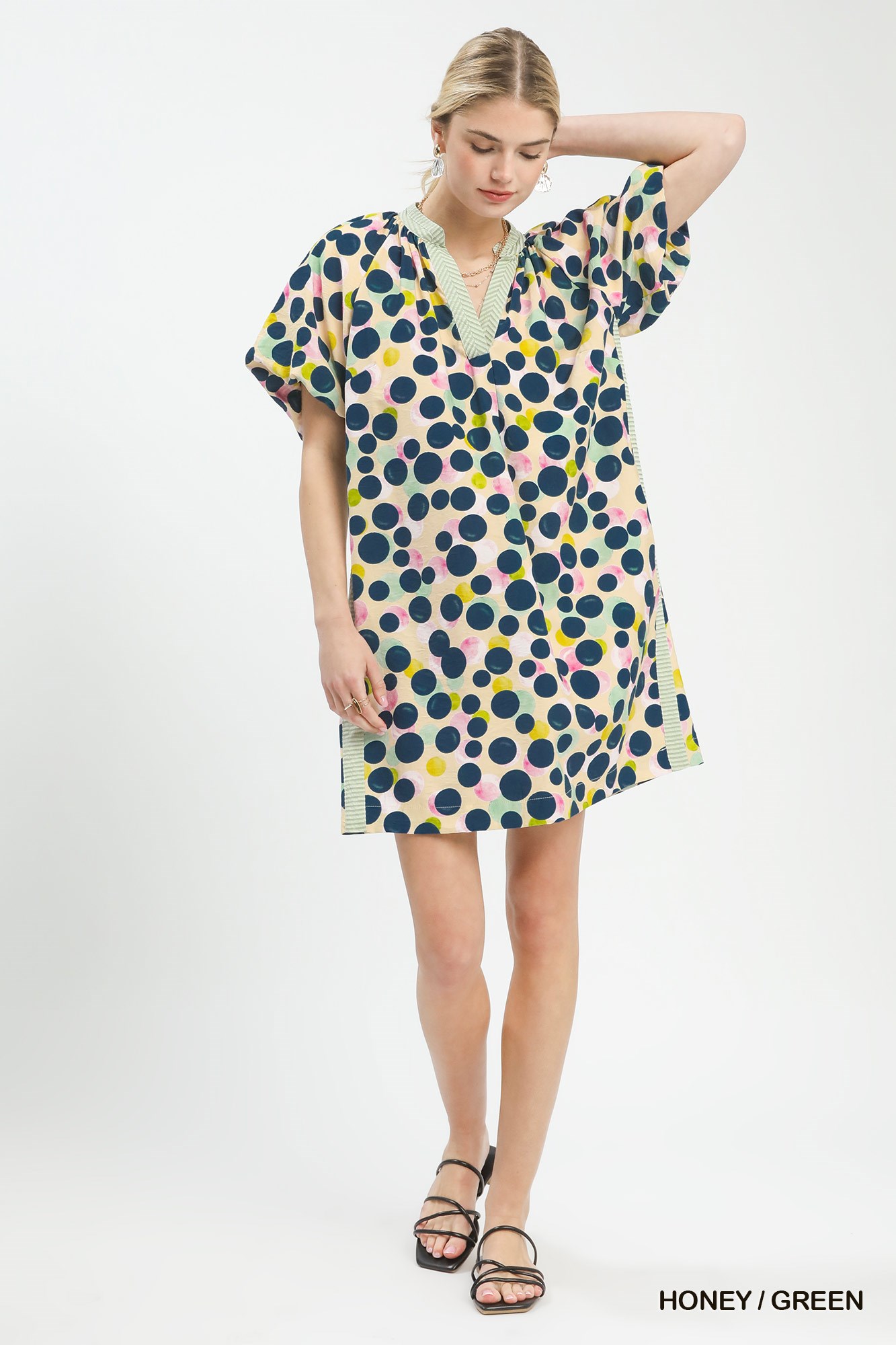 Polka Dot Print Tunic Dress, image 5