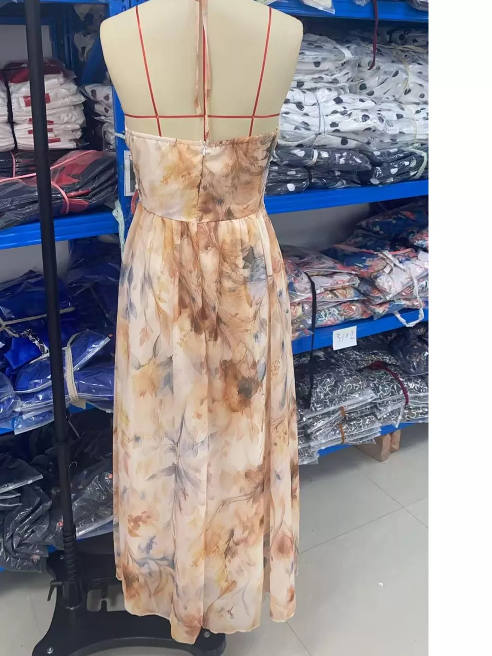 Floral Print Halter Neck Maxi Dress, image 5
