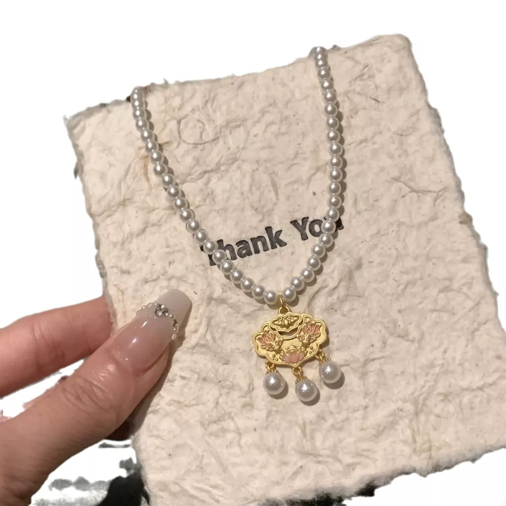18K Gold-Plated Lotus Pendant Necklace, image 2
