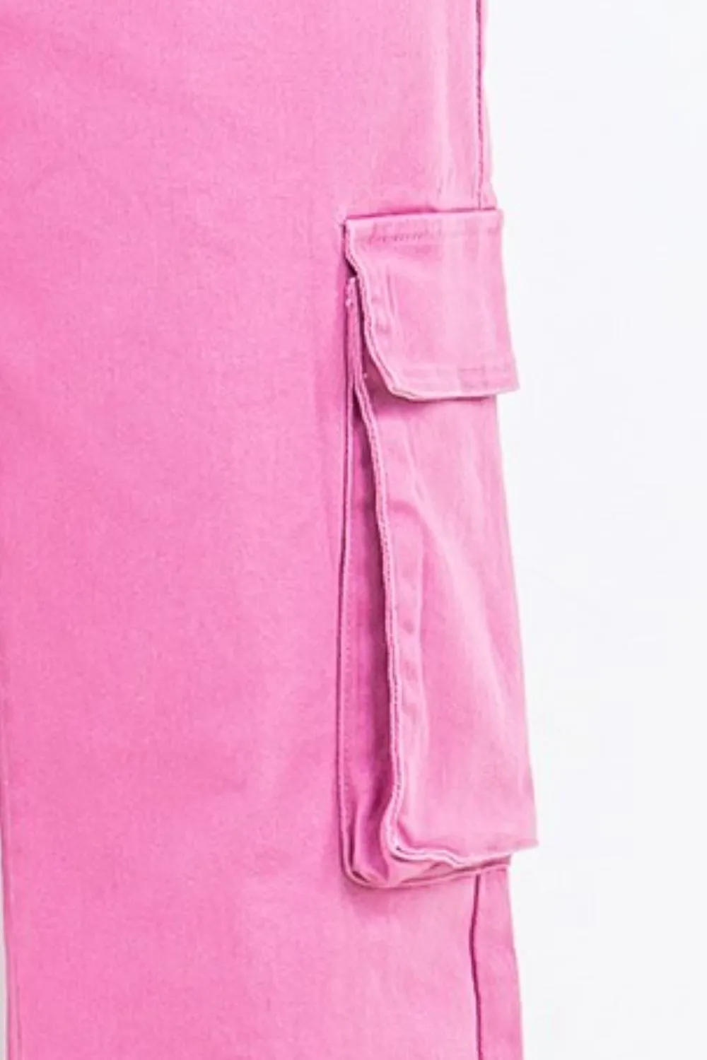 Full Size Drawstring Wide Leg Cargo Pants Plus Size, image 2