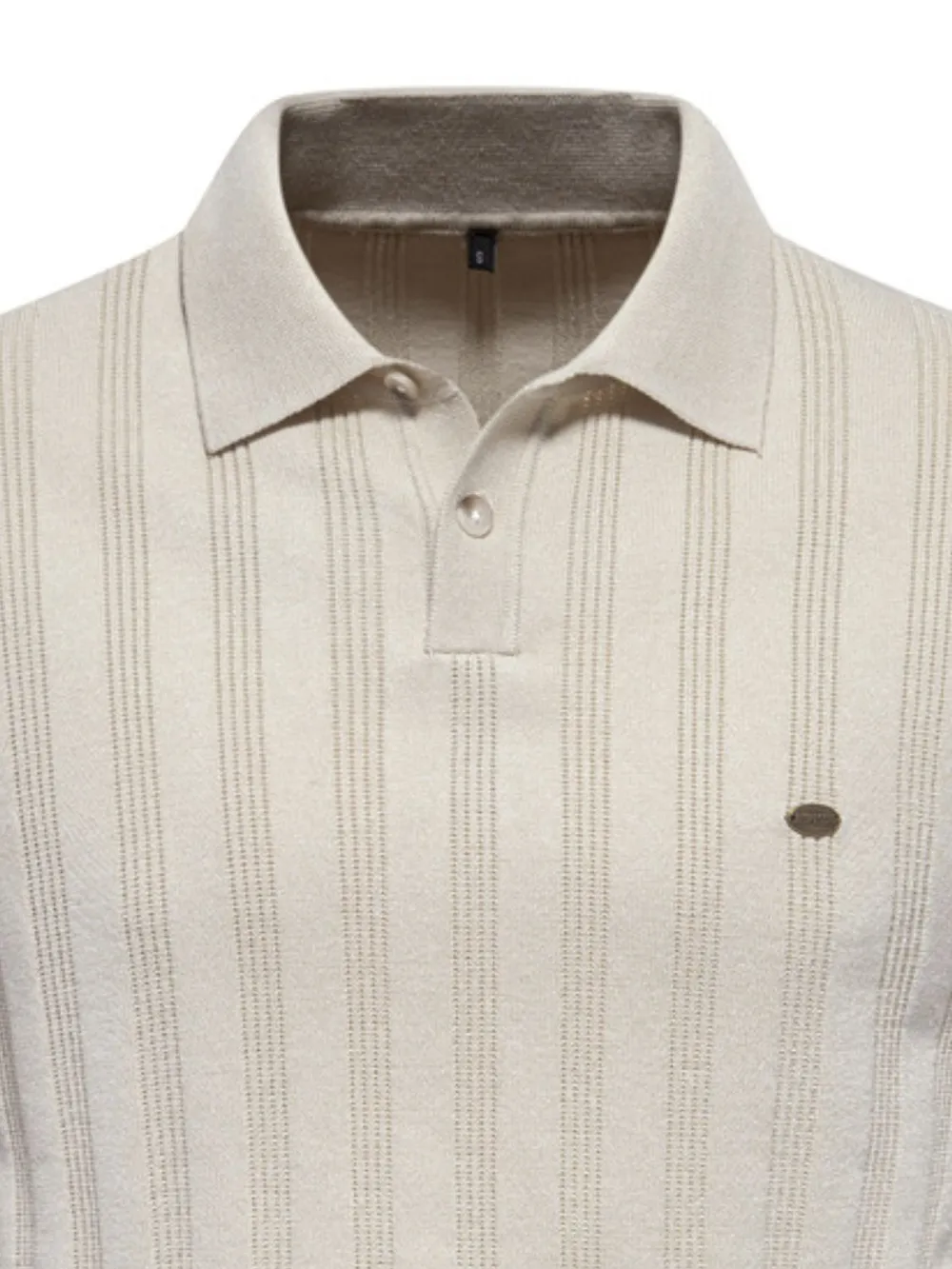 Men's Collared Neck Short Sleeve Knit Polo, image 5