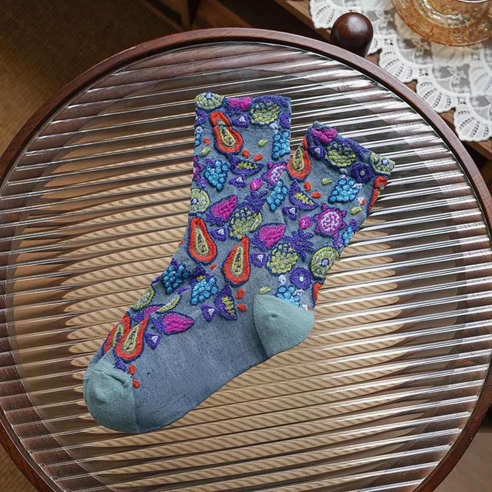 Fruit Pattern Crew Socks, image 11