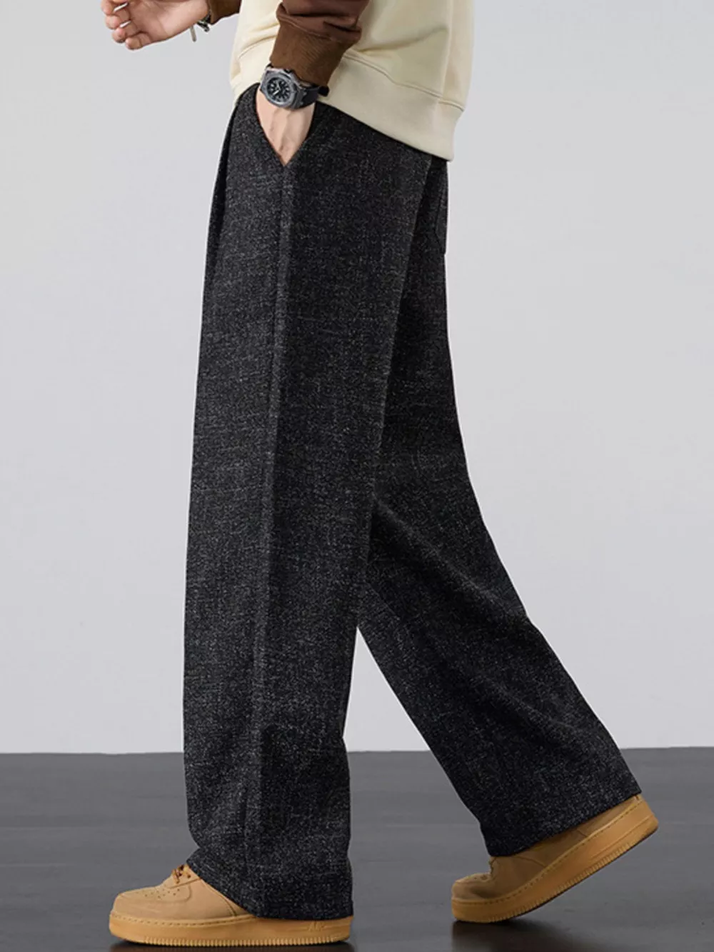 Men's Plus Size Casual Wide Leg Pants, image 6