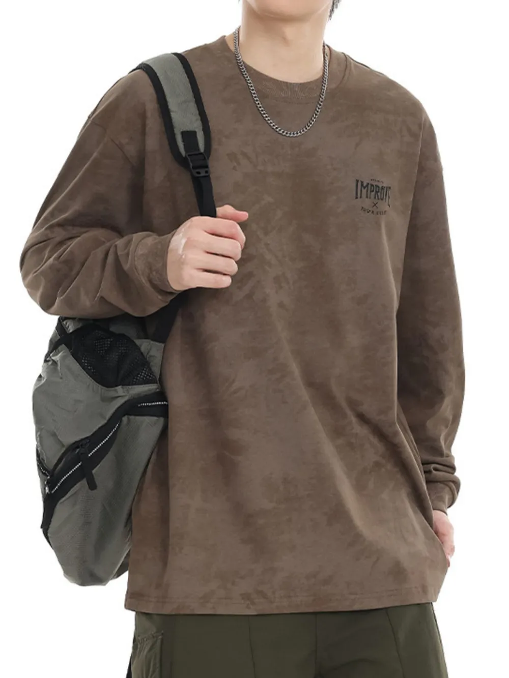 Men's Plus Size Printed Oversized Sweatshirt, image 2