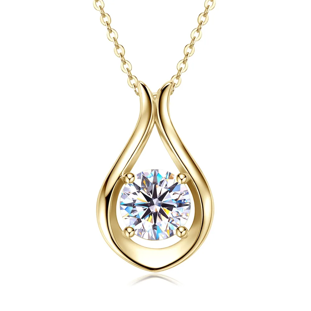 2 Carat Moissanite 925 Sterling Silver Pendant Necklace, image 4