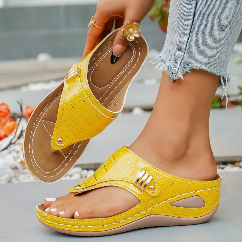 Toe Post Wedge Sandals, image 9