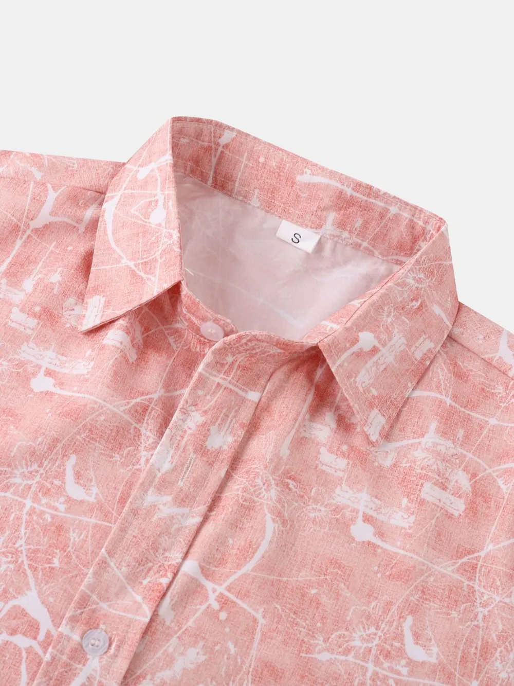Men's Printed Short Sleeve Button Down Shirt, image 19