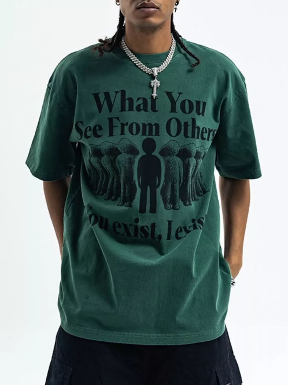 Men's Graphic Round Neck Half Sleeve T-Shirt, image 2
