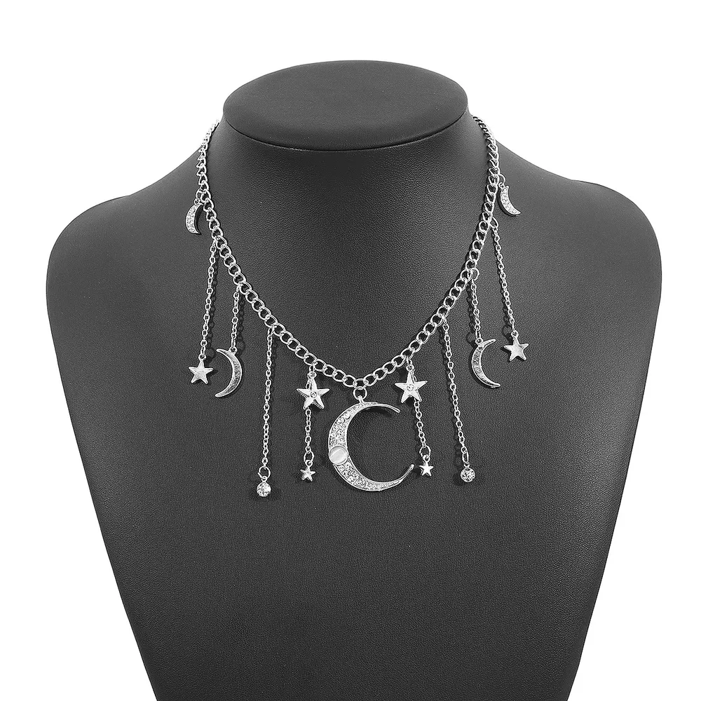 Moon & Star Charm Necklace, image 10