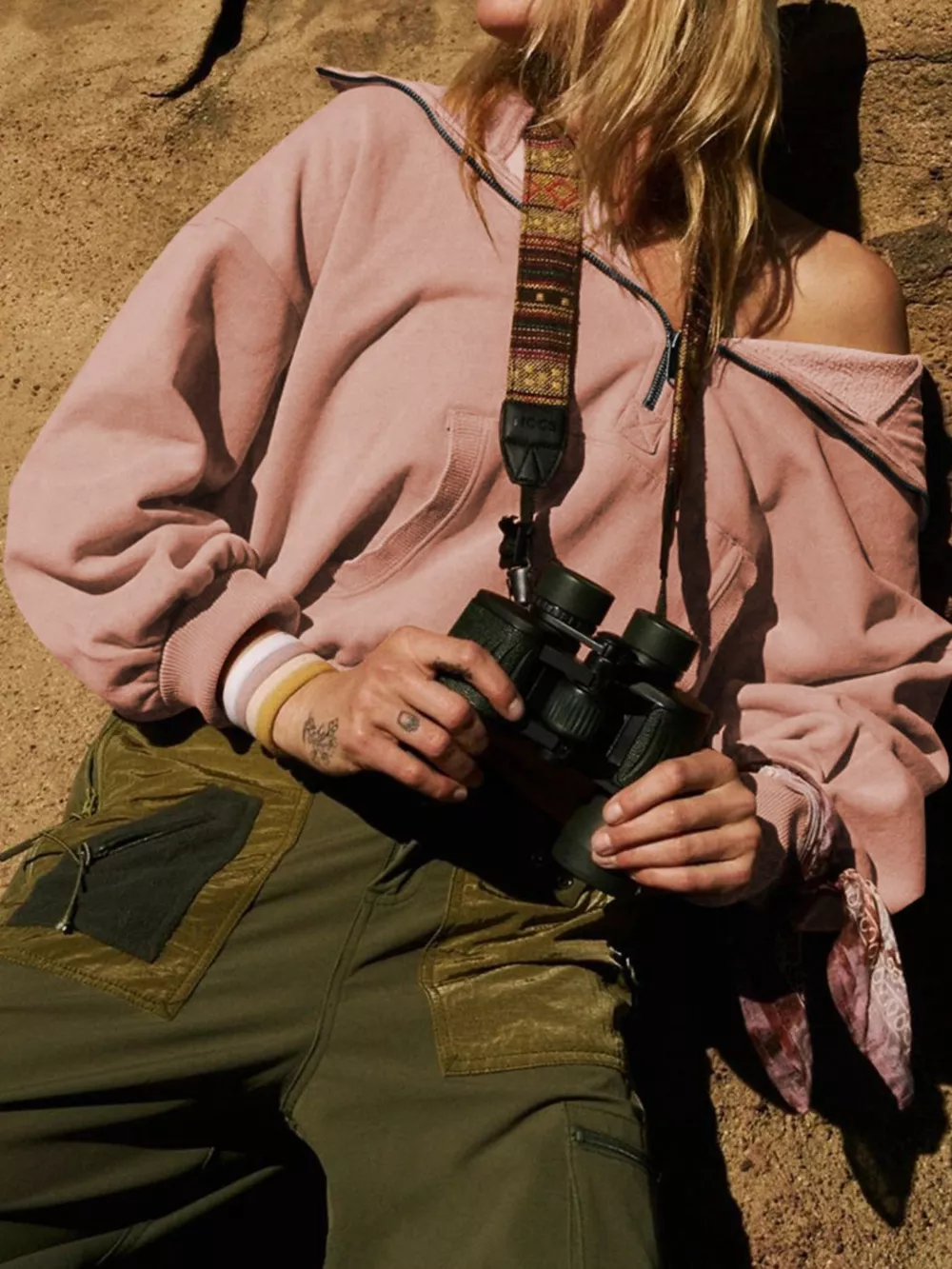 Half-Zip Dropped Shoulder Hoodie, image 20
