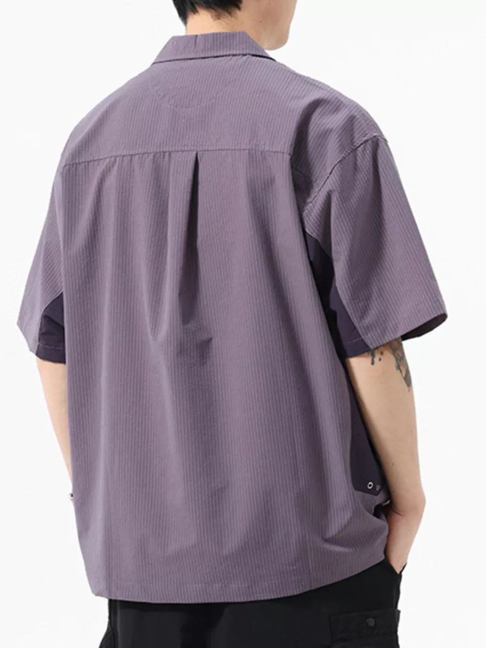 Men's Plus Size Zipper Front Half Sleeve Casual Polo, image 2