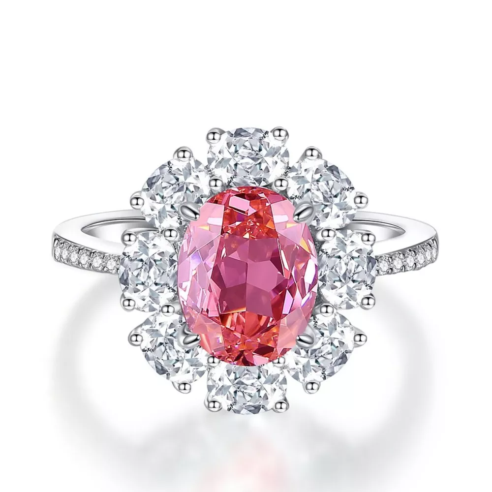 925 Sterling Silver Zircon Geometric Ring, image 4