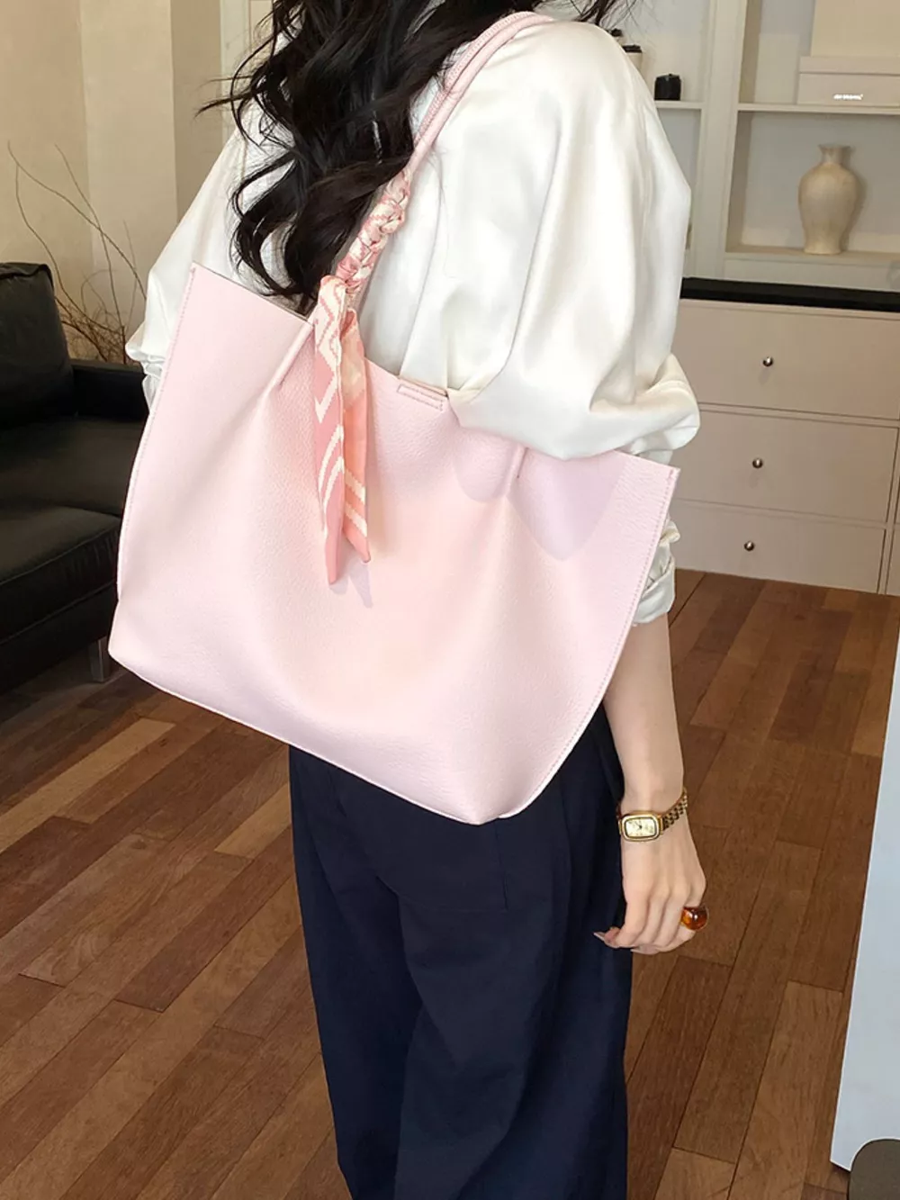 PU Leather Tote Shoulder Bag, image 5