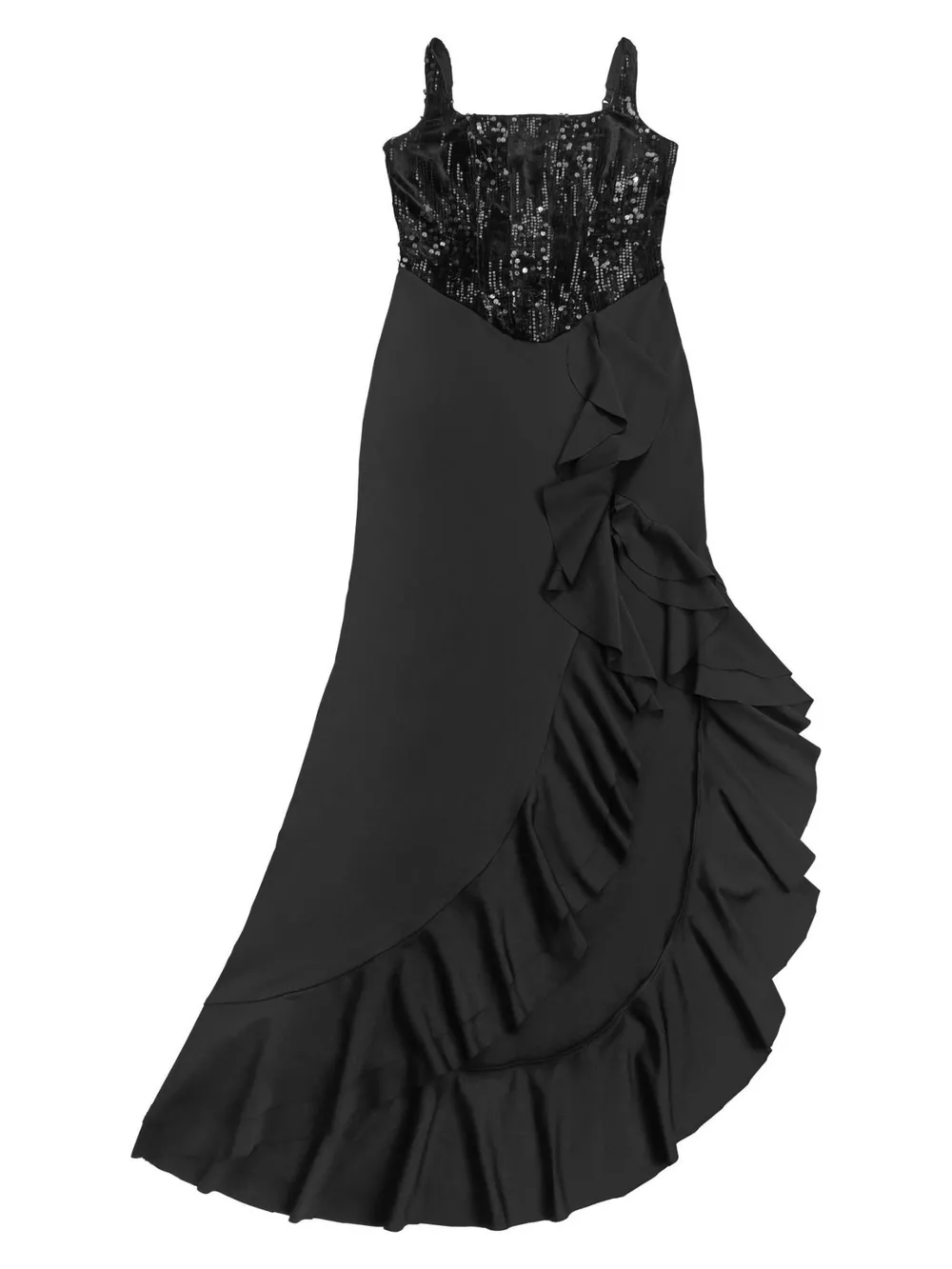 Sequin Ruffle Hem Maxi Dress, image 12