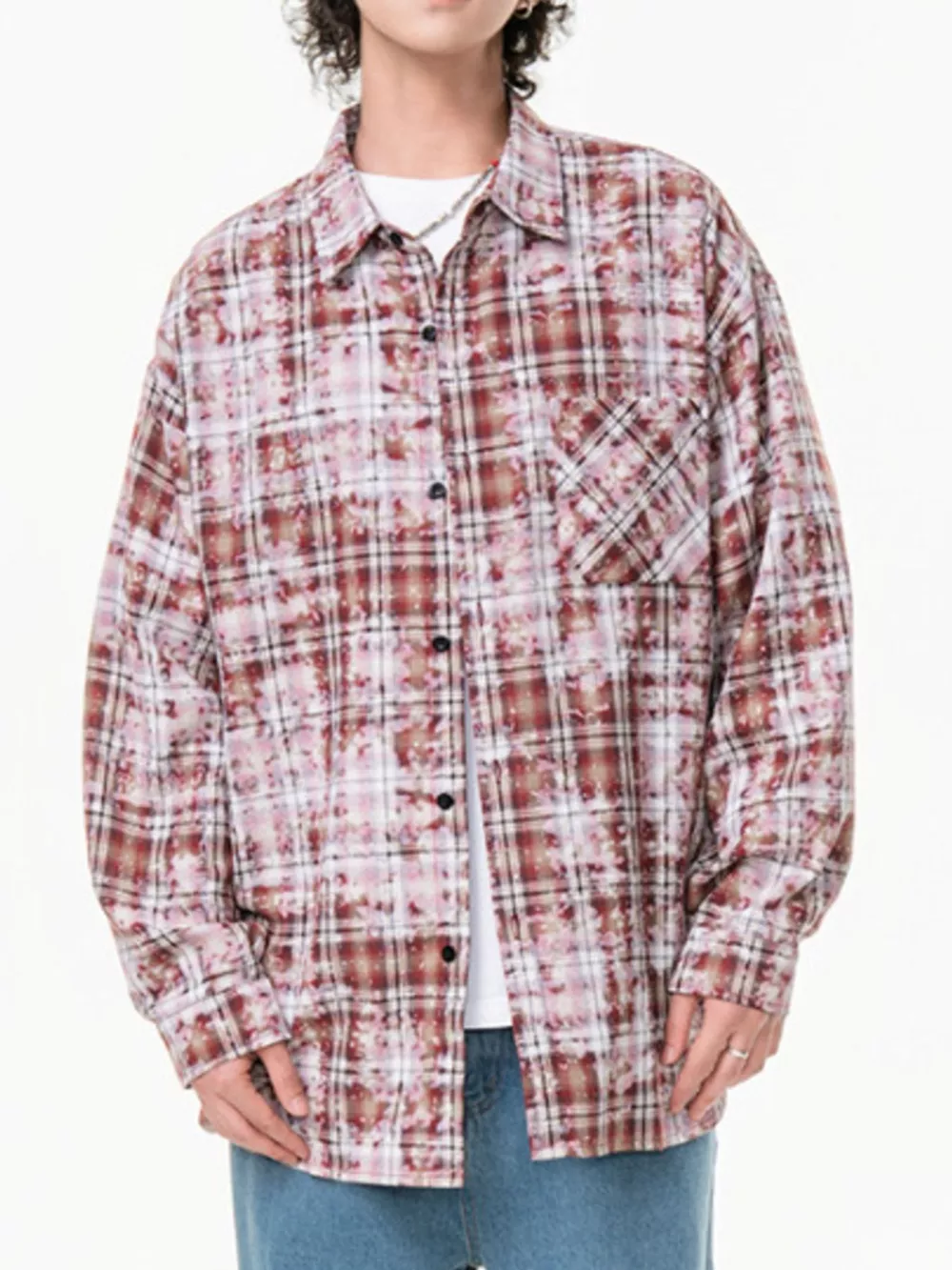 Men's Plus Size Plaid Button Up Long Sleeve Shirt, image 7