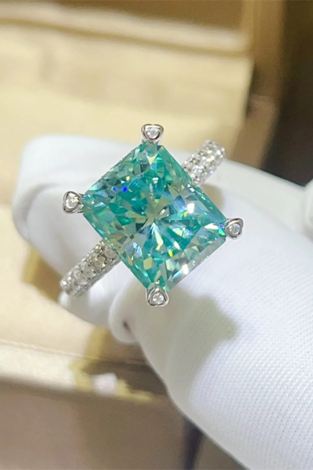 5 Carat Moissanite 925 Sterling Silver Ring, image 3