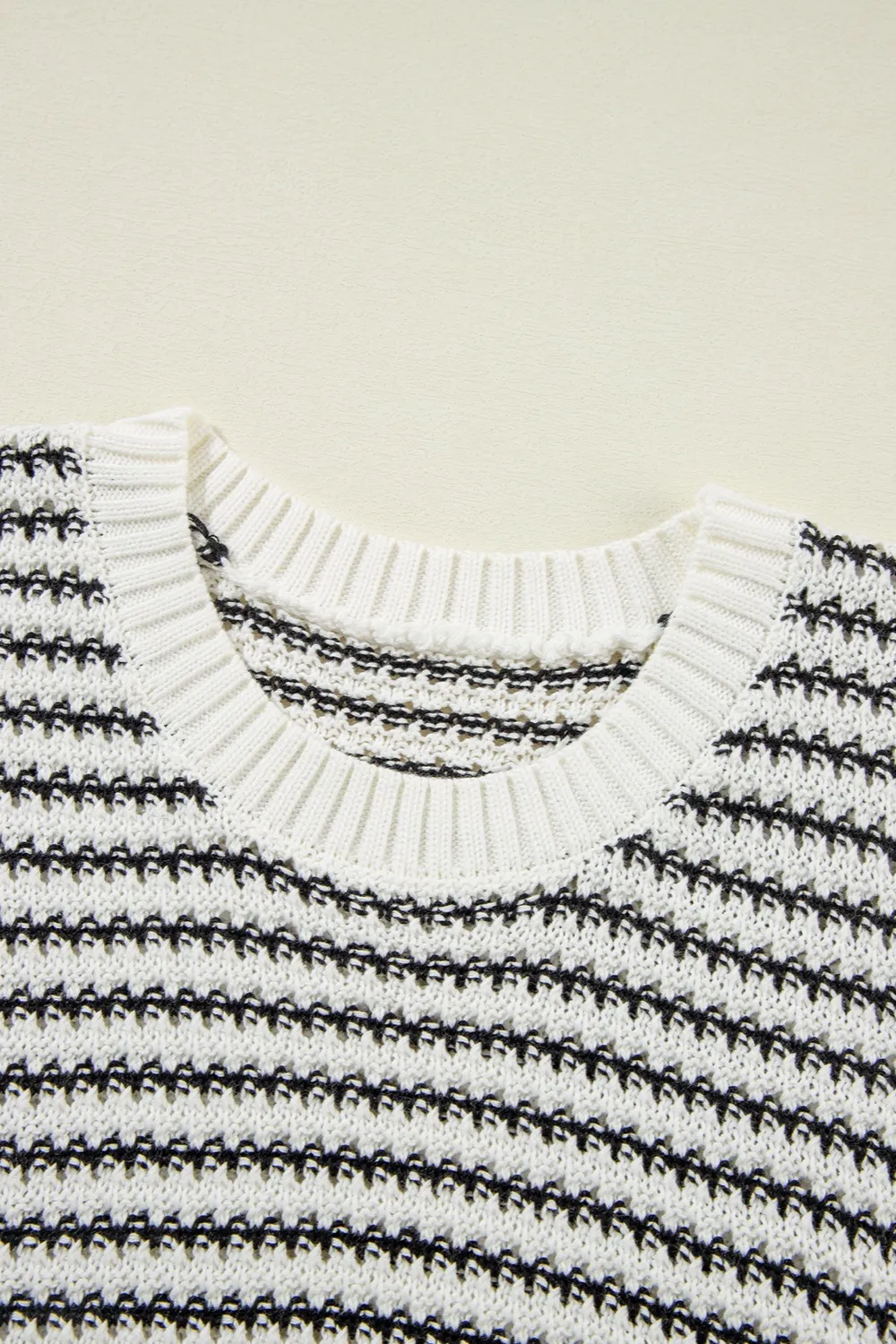 Striped Round Neck Sweater Vest, image 9