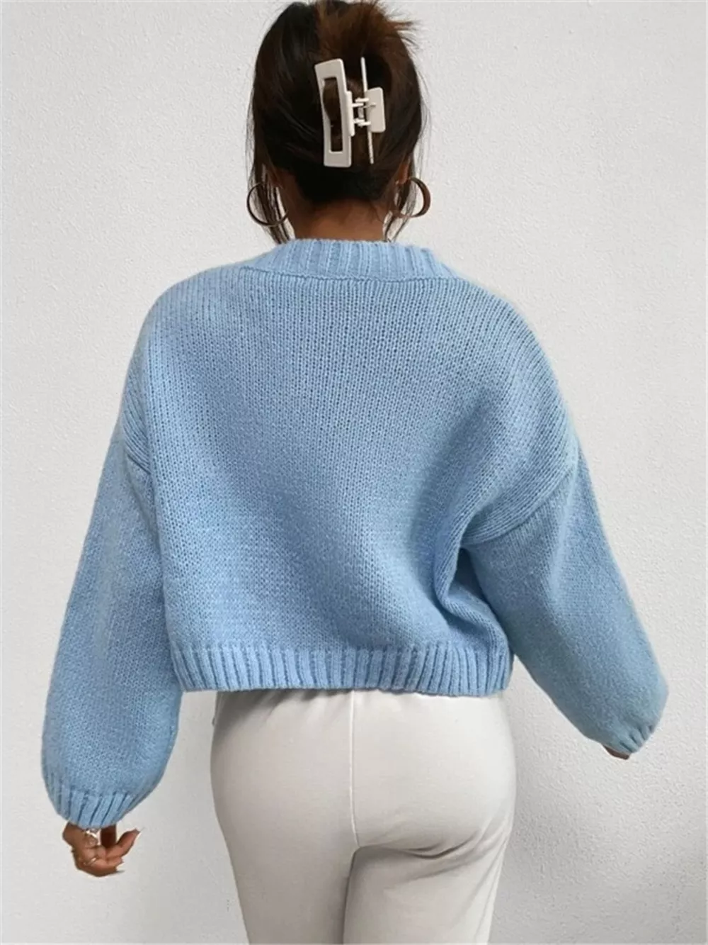 Cloud Button Up Knit Cardigan, image 8