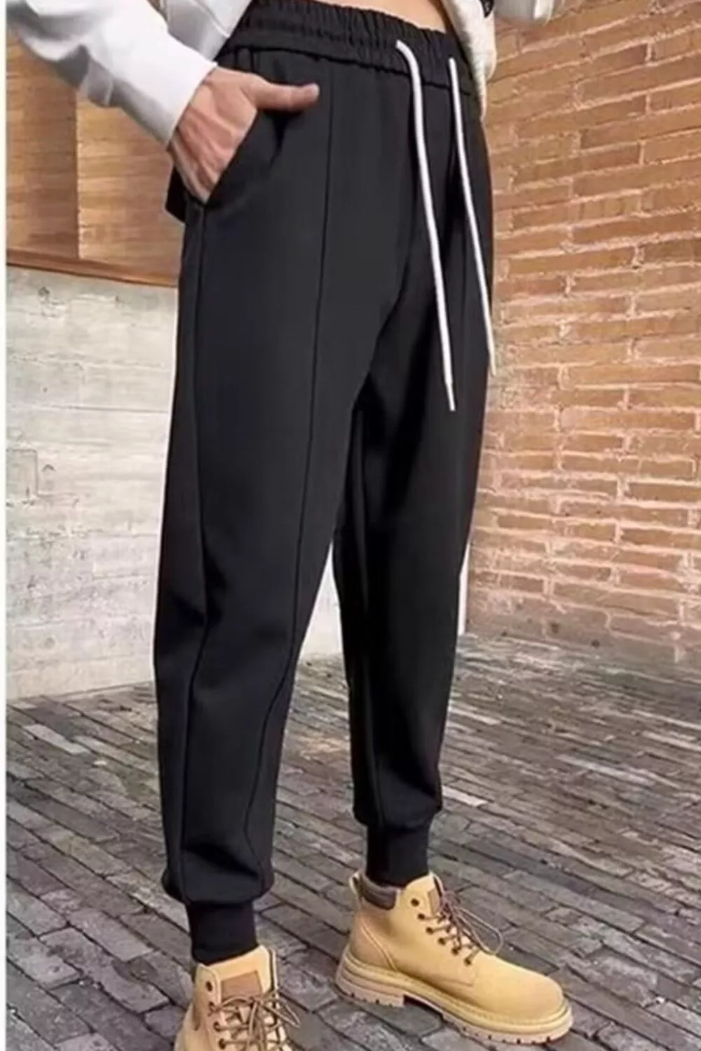 Men's Plus Size Drawstring Loose Fit Joggers, image 2