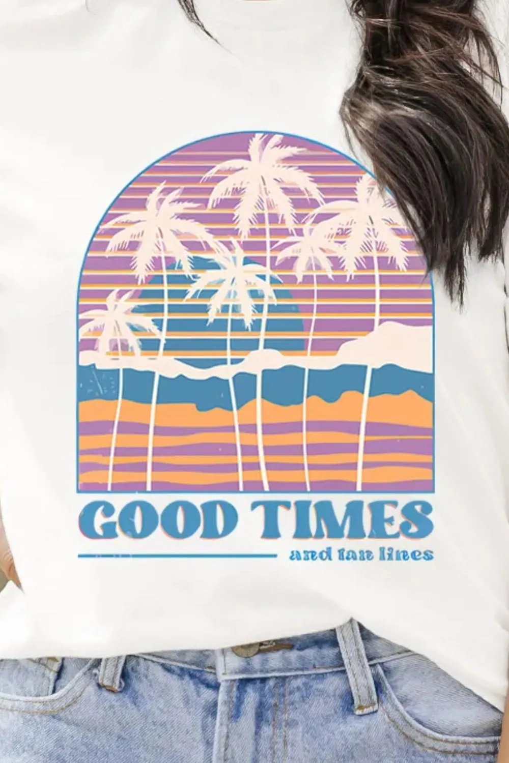 Graphic Round Neck Short Sleeve T-Shirt, image 3
