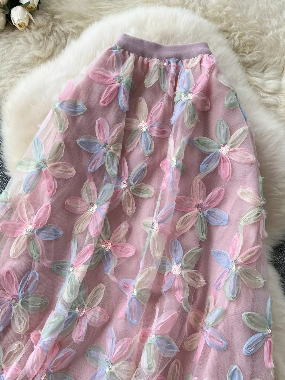 Floral Mesh Skirt, image 13