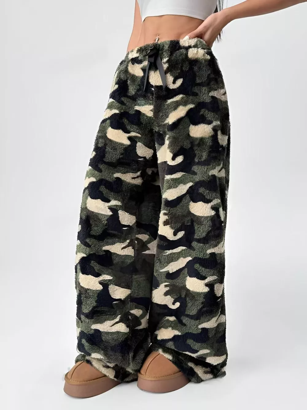 Drawstring Wide Leg Pants, image 11