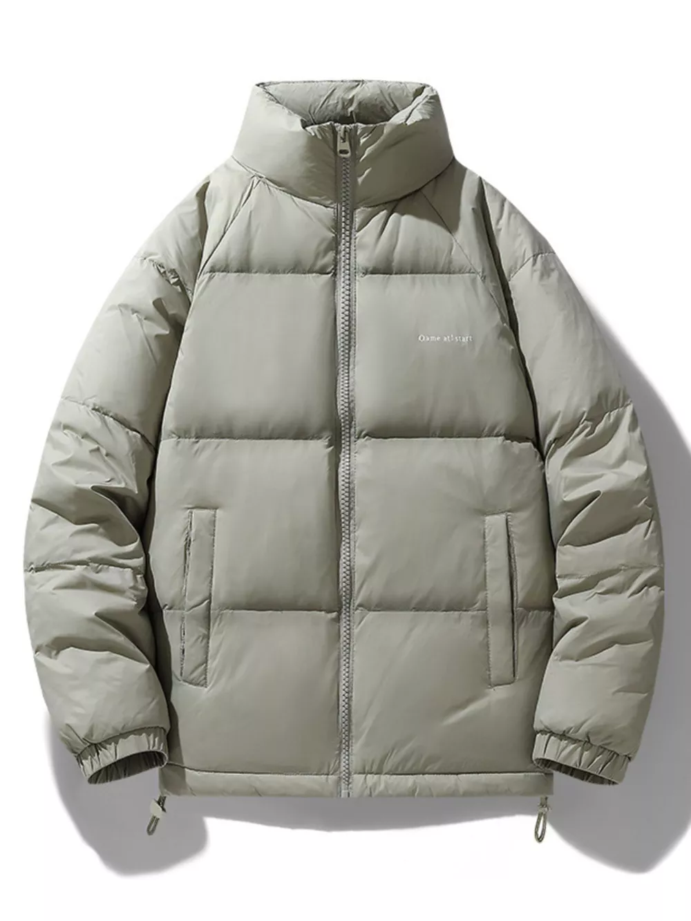 Men's Plus Size Zip Up Padded Puffer Jacket, image 2