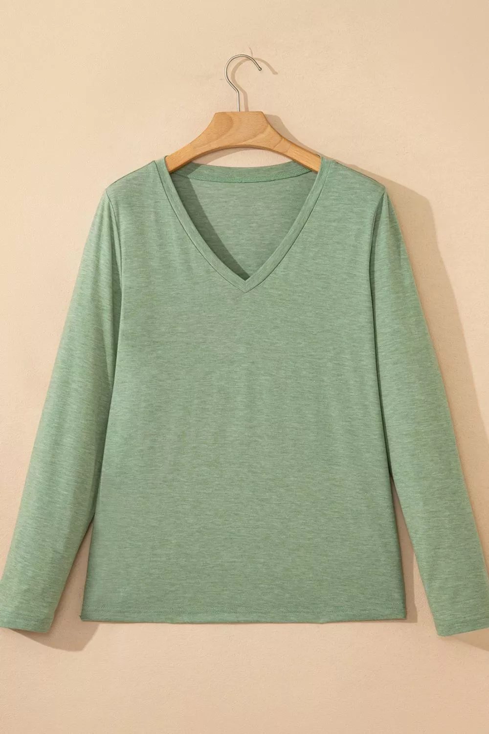 V-Neck Long Sleeve T-Shirt, image 9