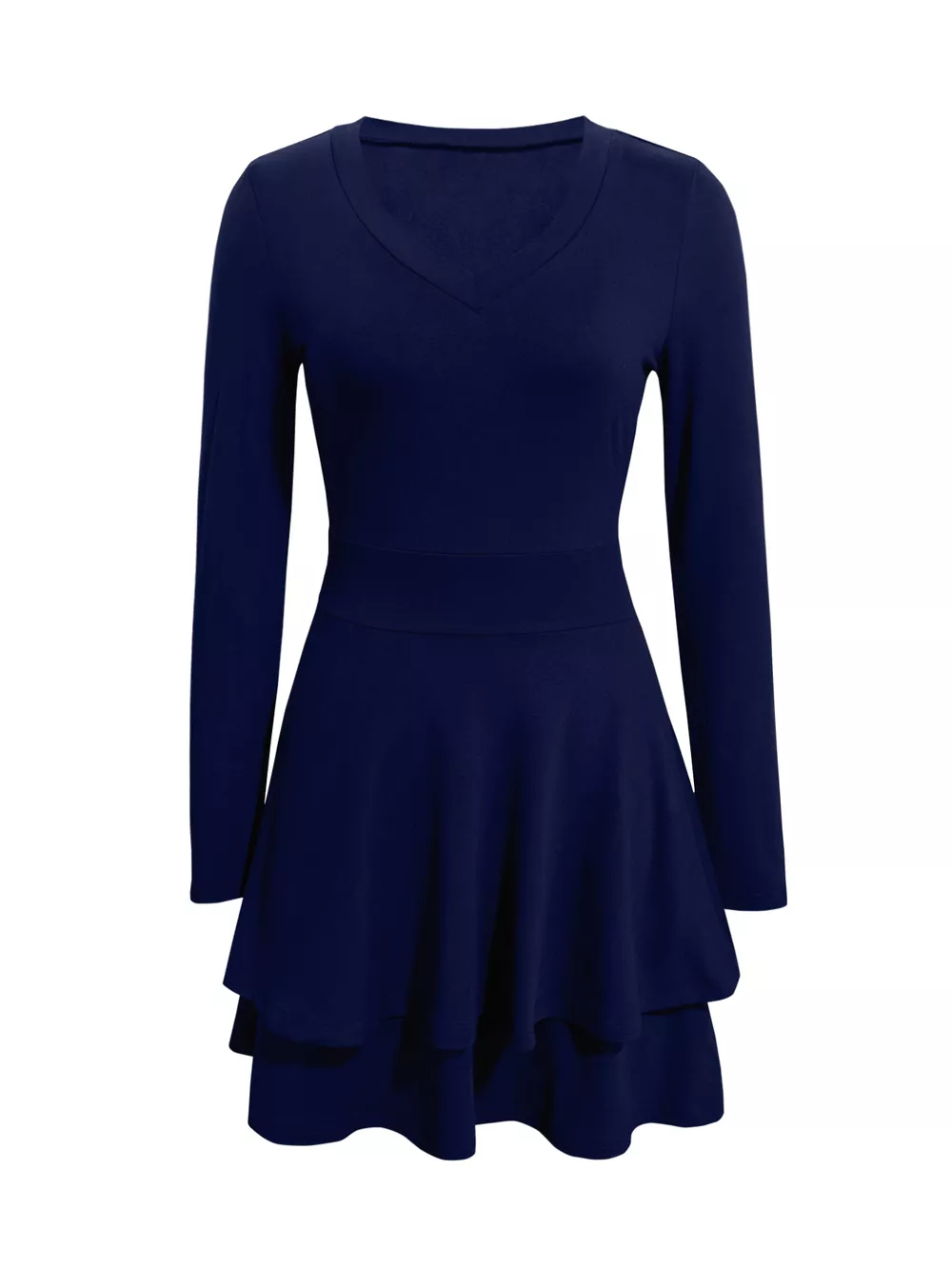 V-Neck Layered Ruffle Mini Dress, image 6