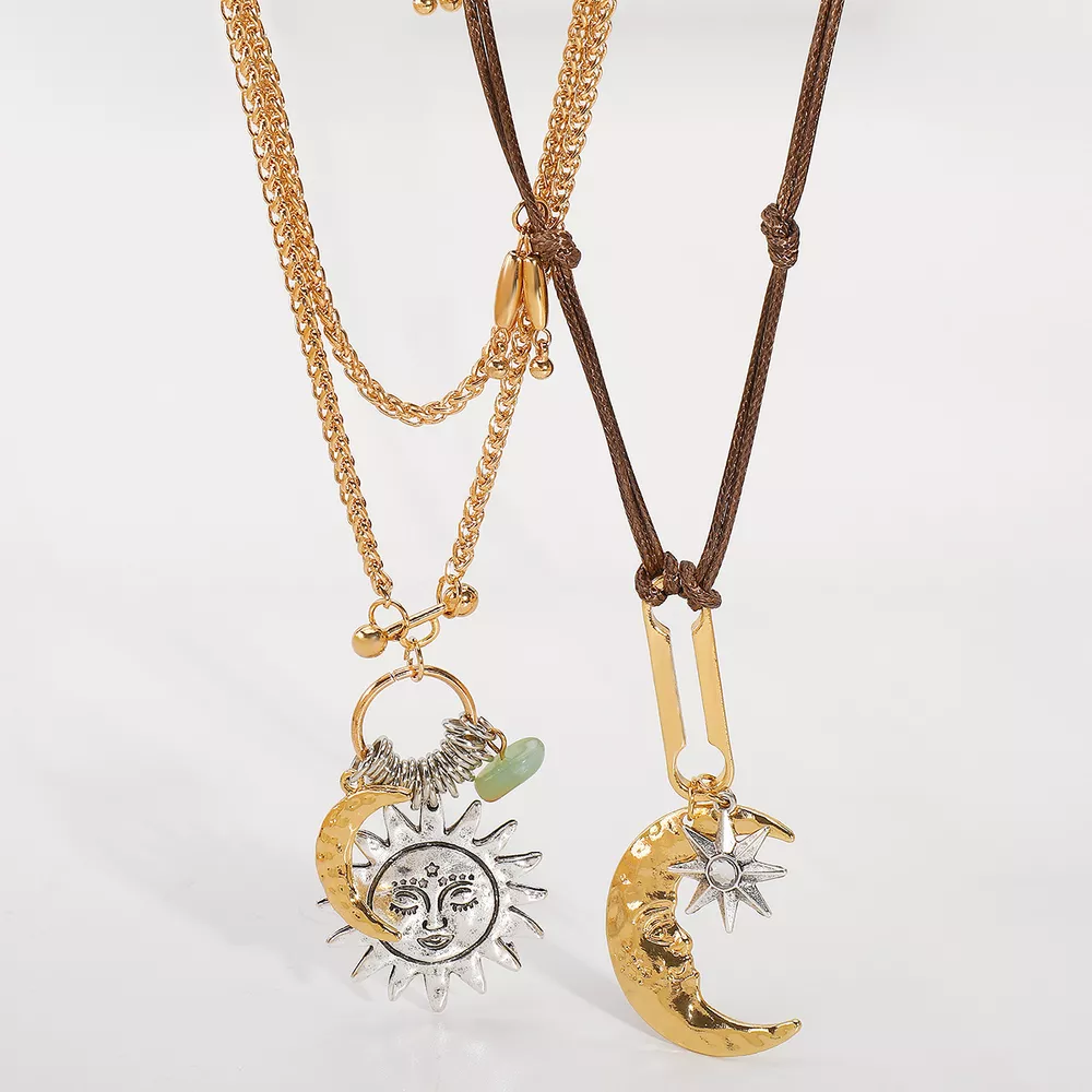 Moon & Sun Pendant Necklace, image 6