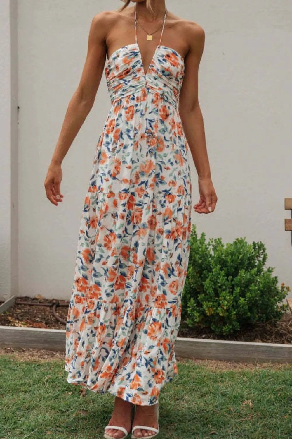 Printed Halter Neck Cami Dress, image 9