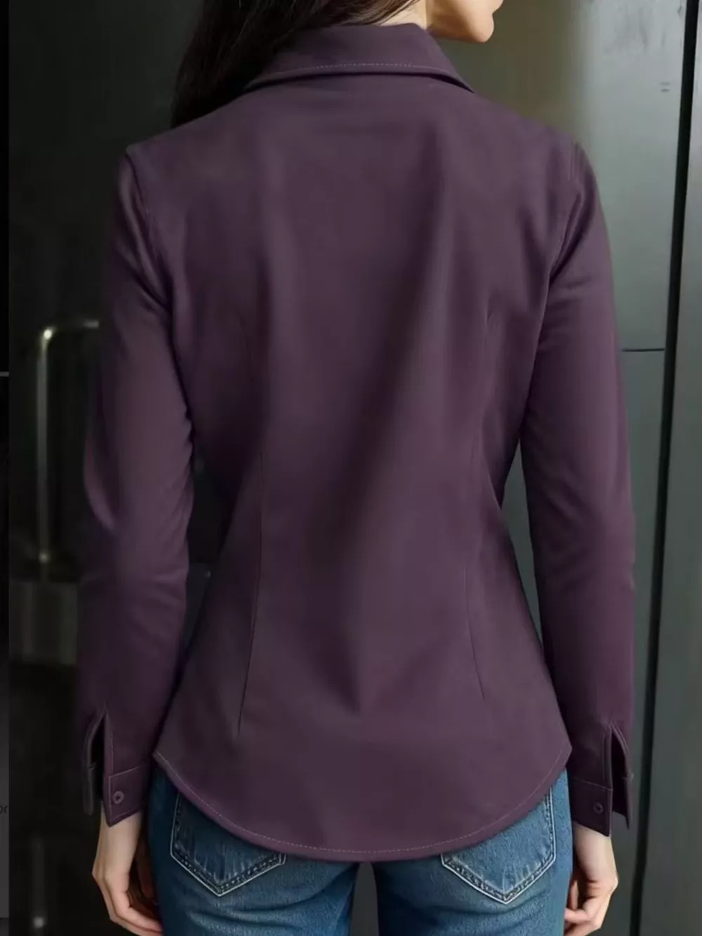 Classic Slim-Fit Long Sleeve Shirt, image 5