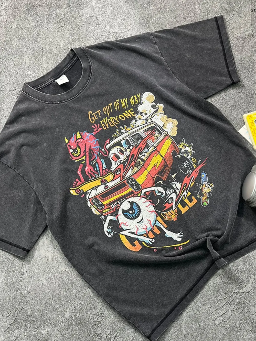 Men's Round Neck Half Sleeve Graphic T-Shirt