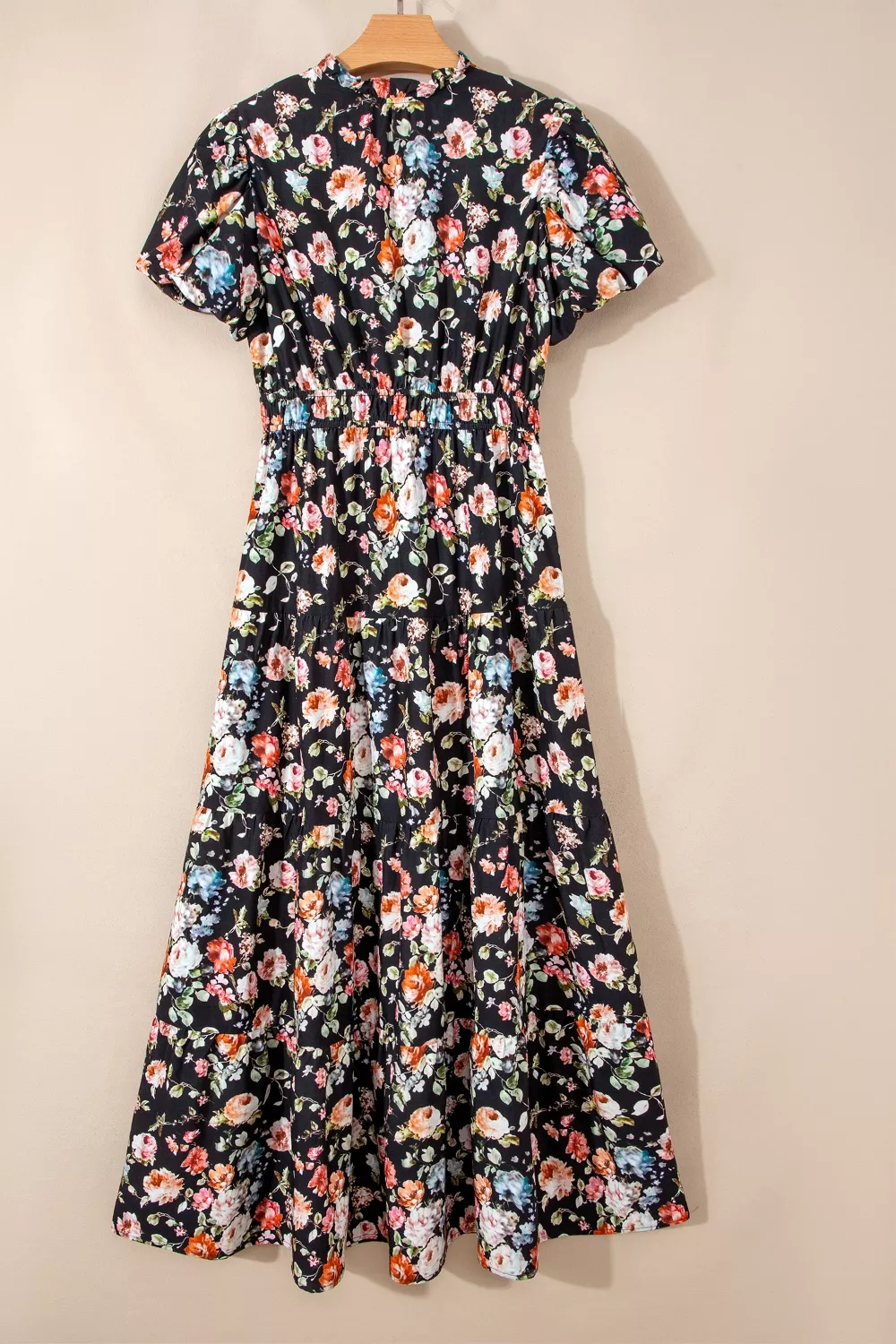 Floral Print Smocked Waist Maxi Dress, image 5
