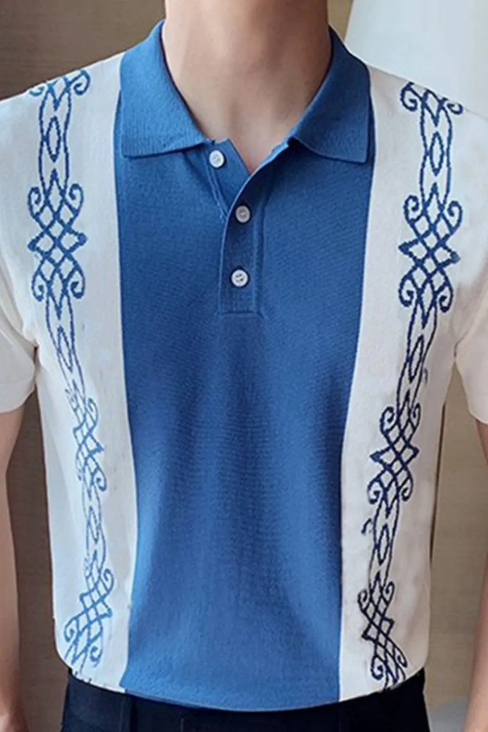 Men's Plus Size Button Detail Short Sleeve Polo