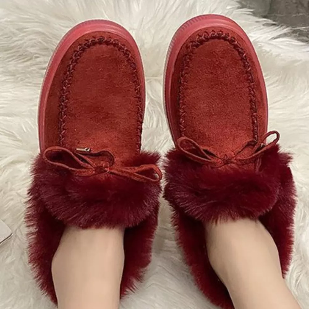 Fuzzy Round Toe Slip-Ons, image 5